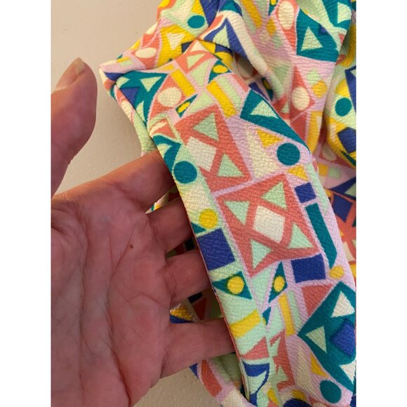 NWT LuLaRoe Amelia Yellow Geometric Print Dress Small - Picture 7 of 12